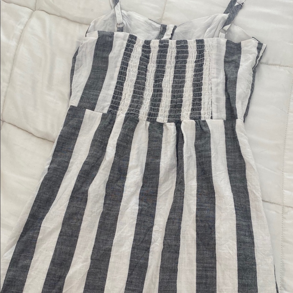 grey & white striped button down dress - Picture 3 of 5
